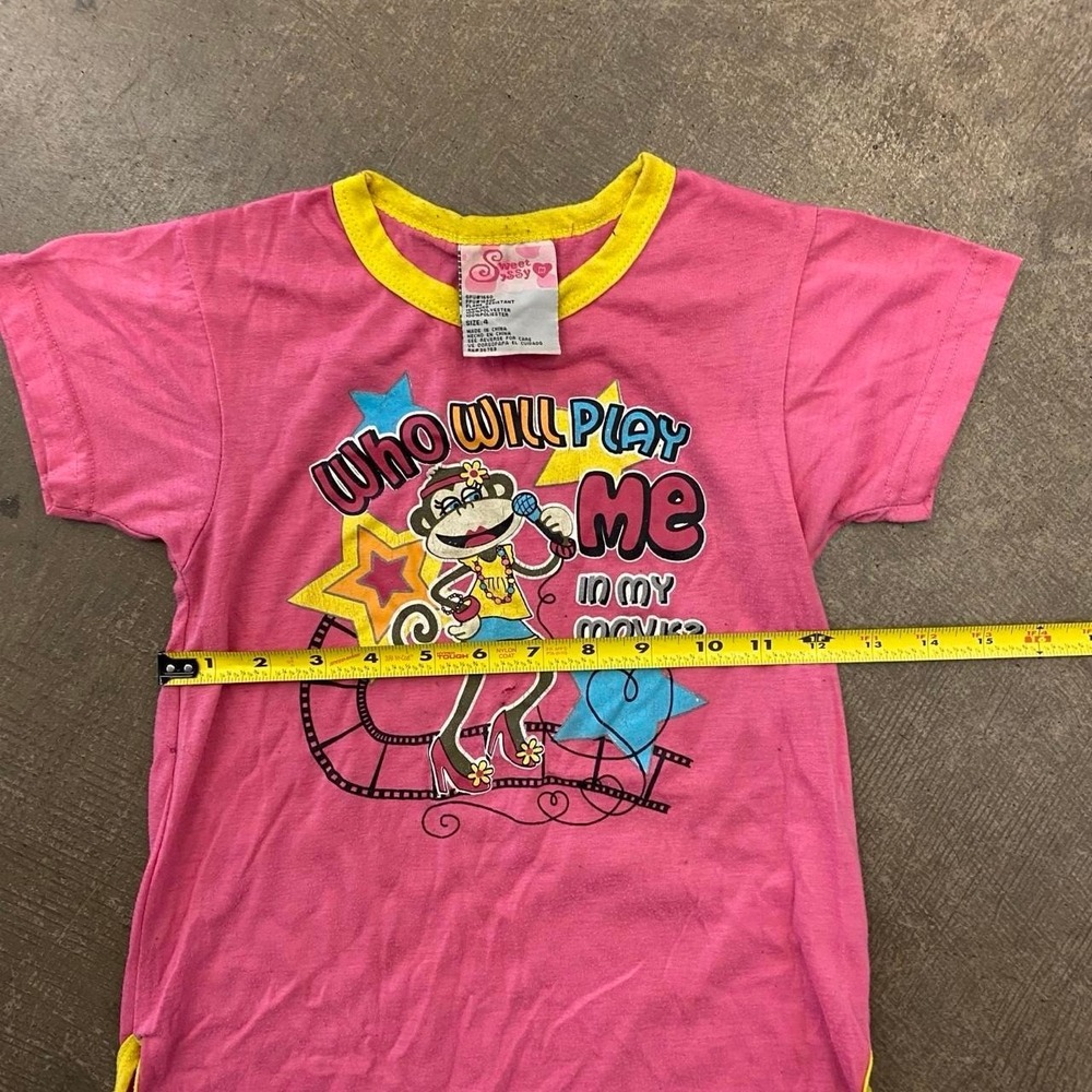 Y2K Bobby Jack Sweet Sassy Monkey Who Will Play Me Movie Kids Girls Shirt Size 4 - Picture 7 of 8